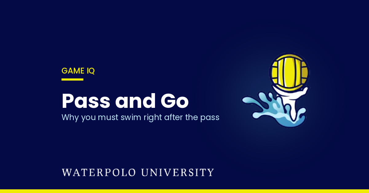 Pass and go: why water polo players must swim right after the pass